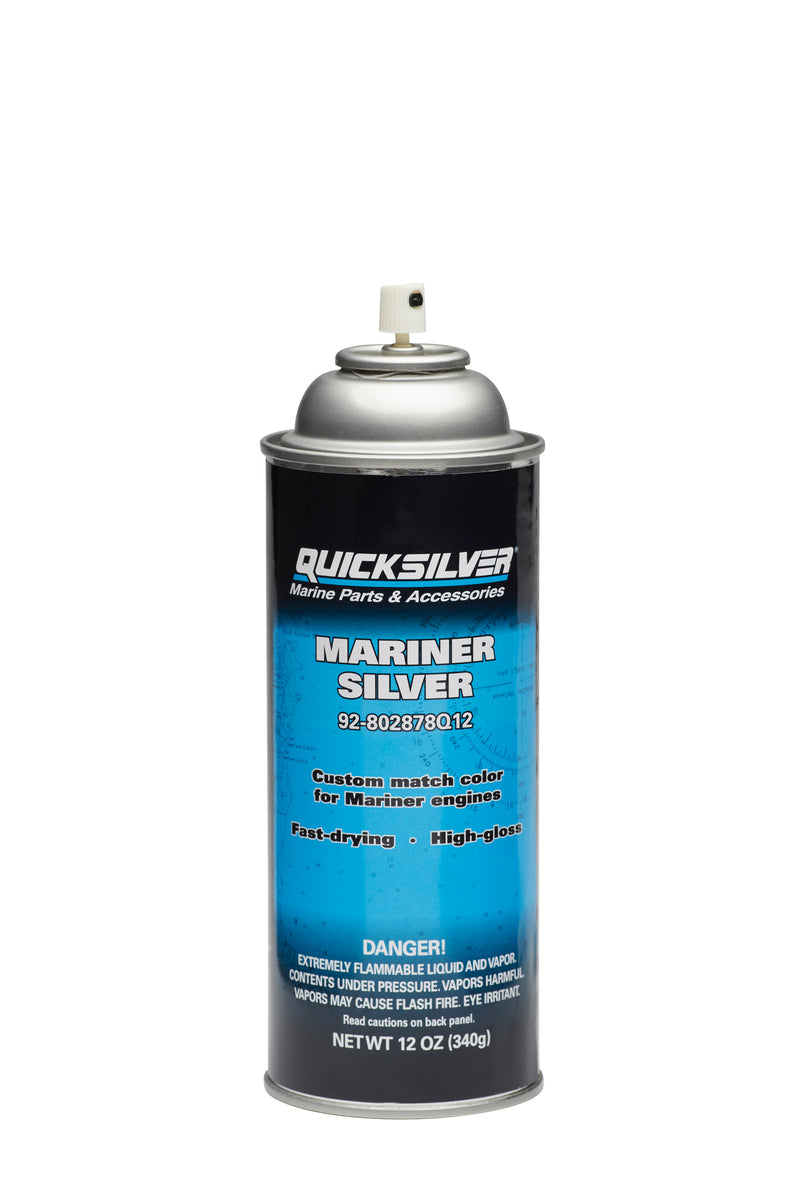 Quicksilver 802878A12 Mariner Silver Enamel Paint - 12 oz Spray Can - 802878Q12