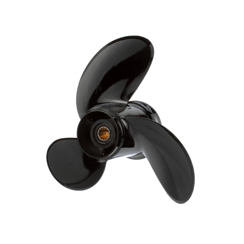 Quicksilver QA2150R Black Diamond 3-Blade Aluminum Propeller - 8.75" diameter x 6.5" pitch, Right Hand Rotation, 8 HP - 9.9HP Mercury FourStroke 2005 & Newer, Black Finish - QA2150R