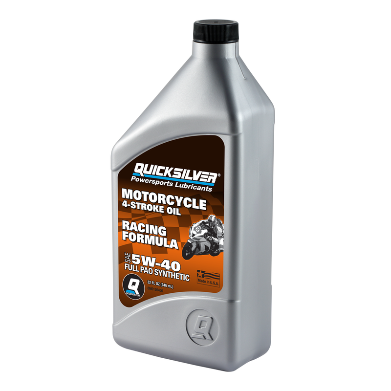 Quicksilver 5W-40 Full Synthetic Motorcycle Race Oil – 1 Quart - 8M0120399