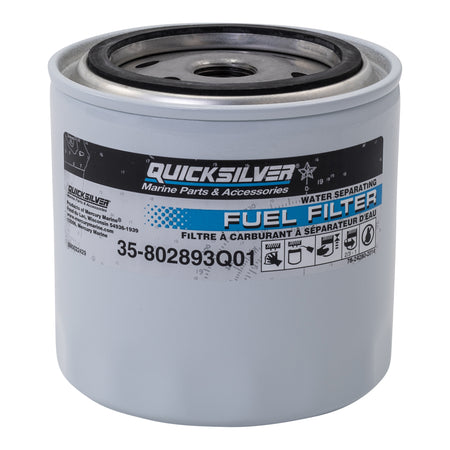 Quicksilver 802893Q01 Water Separating Fuel Filter - Mercury and Mariner Outboards and MerCruiser Stern Drive and Inboard Engines - 802893Q01