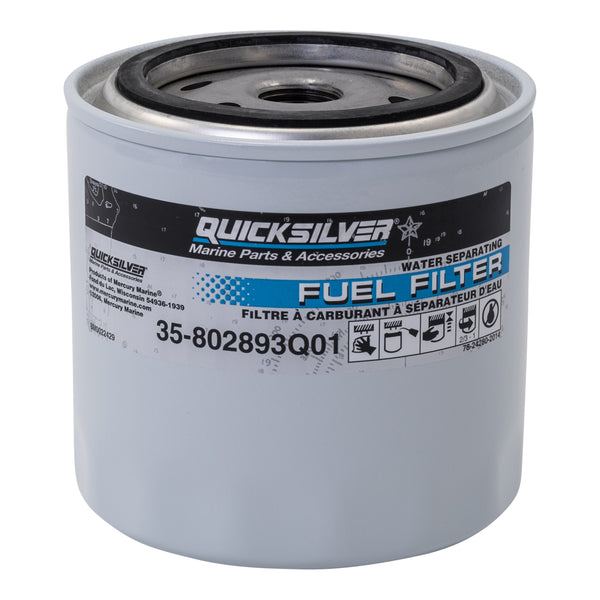 Quicksilver 802893Q01 Water Separating Fuel Filter - Mercury and Mariner Outboards and MerCruiser Stern Drive and Inboard Engines - 802893Q01