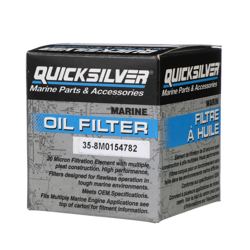 Quicksilver 8M0154782 Oil Filter - Johnson, Evinrude, OMC, Suzuki, Sierra, Mallory - 8M0154782