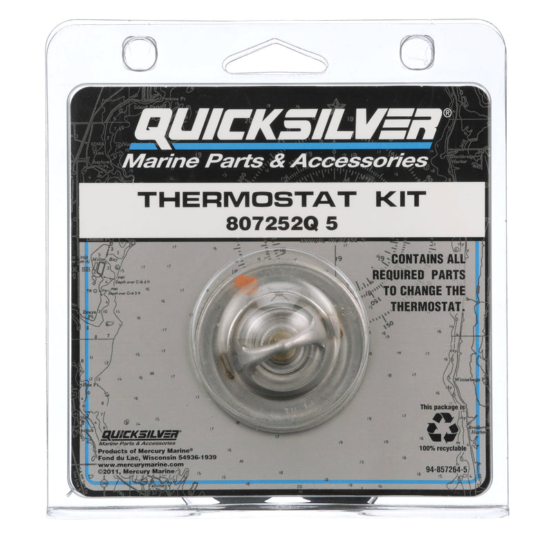 Quicksilver Replacement Thermostat 807252Q5 - 160 Degree - For V-6 and V-8 MerCruiser Engines - 807252Q5