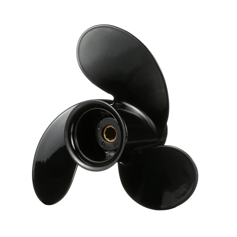 Quicksilver QA2130R Black Diamond 3-Blade Aluminum Propeller - 9" diameter x 10.5" pitch, Right Hand Rotation, 6 HP - 15 HP Mercury (except 8/9.9 FourStroke 2005 & Newer), Black Finish - QA2130R