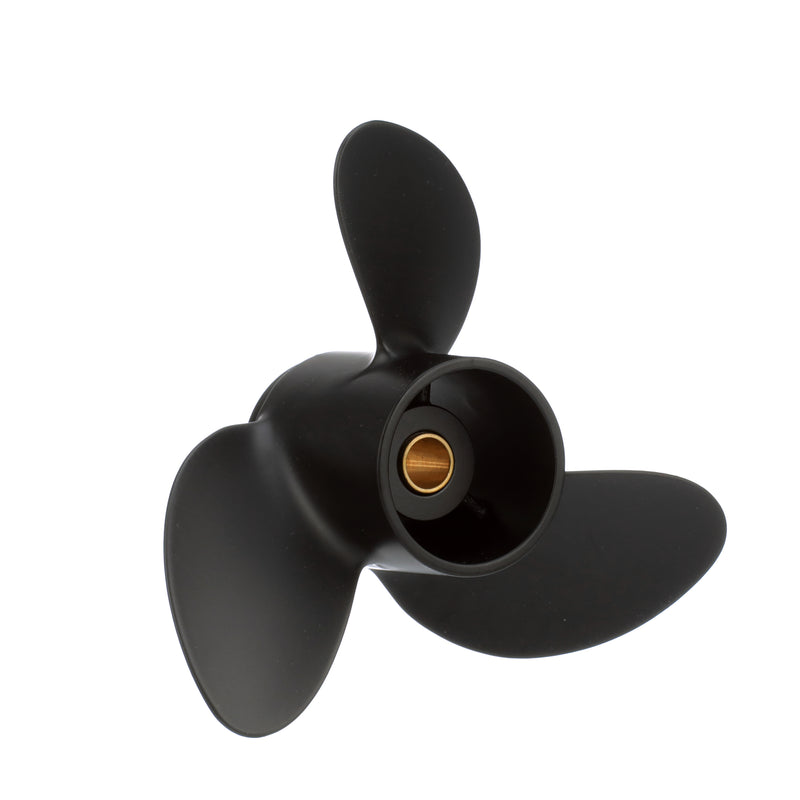 Quicksilver QA3182R Black Diamond 3-Blade Aluminum Propeller - 7.8" diameter x 7" pitch, Right Hand Rotation, 4 HP - 6 HP Mercury, Black Finish - QA3182R