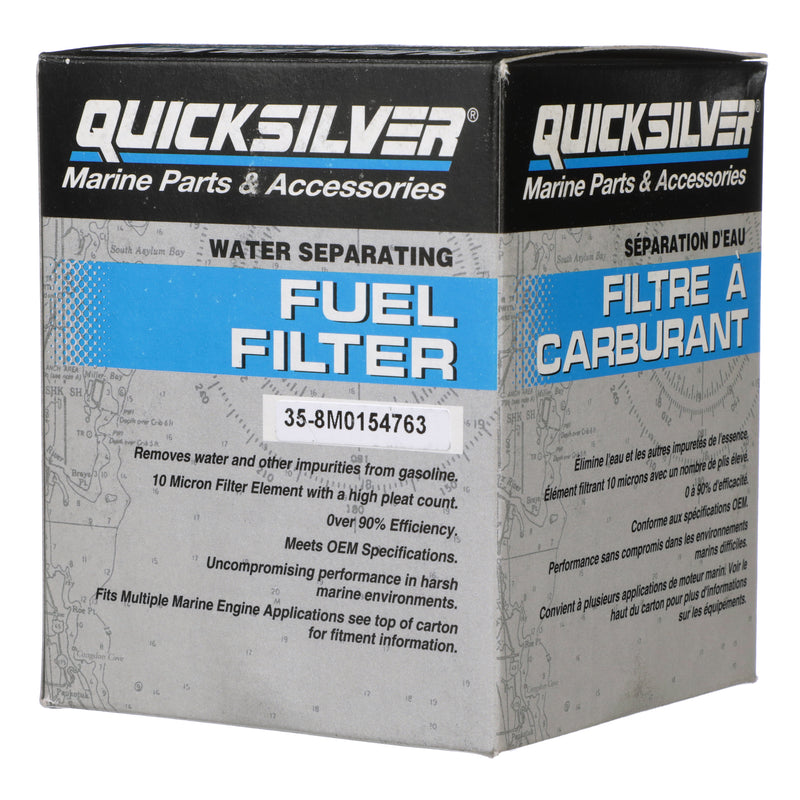 Quicksilver 8M0154763 Water Separating Fuel Filter - Johnson, Evinrude, OMC, Sierra - 8M0154763