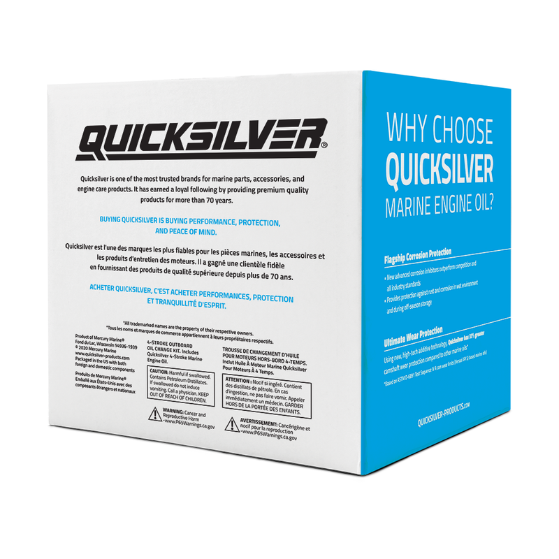 Quicksilver 8M0169542 High Horsepower Oil Change Kit -- For Mercury L4 Verado 4-stroke Engines - 8M0169542