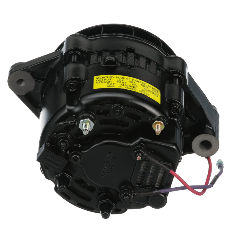 Quicksilver 55 Amp Alternator 807652T - Mando - Serpentine Belt - For V-6 and V-8 MerCruiser Stern Drives or Inboard Engines Made by General Motors (1996 - 1999) - 807652T