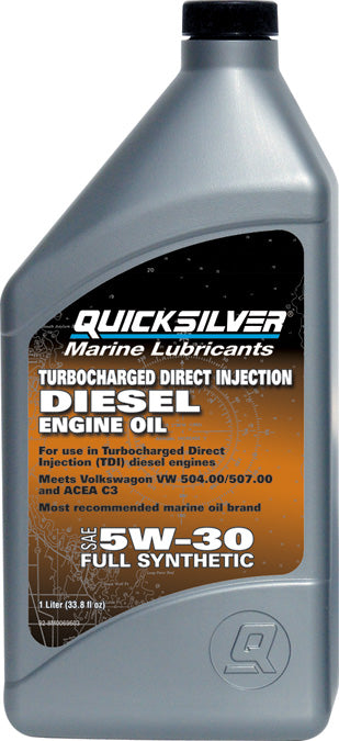 Quicksilver 5W-30 Full Synthetic TDI Diesel Engine Oil - 1 Liter - 8M0069603