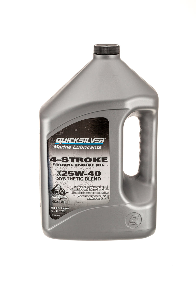Quicksilver 25W-40 Synthetic Marine Engine Oil - 1 Gallon - 8M0078623