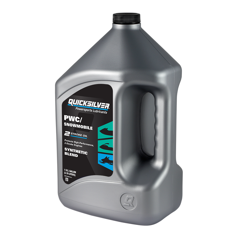 Quicksilver 8M0175743 2-Stroke PWC/Snowmobile Engine Oil – Premium Synthetic Blend – 1 Gallon - 8M0175743