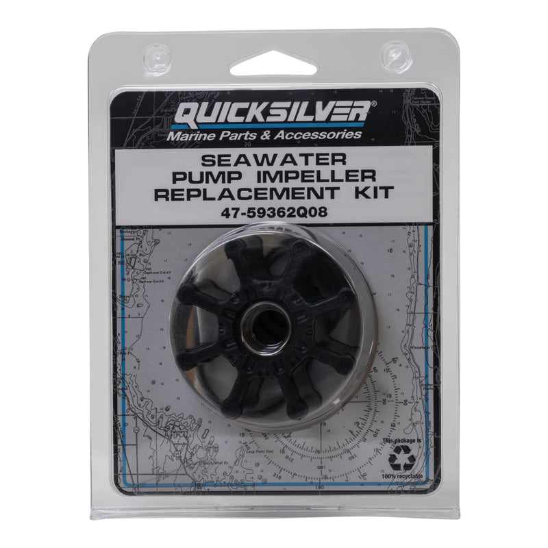 Quicksilver 59362Q08 Sea Water Pump Impeller Replacement Kit - Bravo I, II and III with Two-Piece Pump Body - 59362Q08