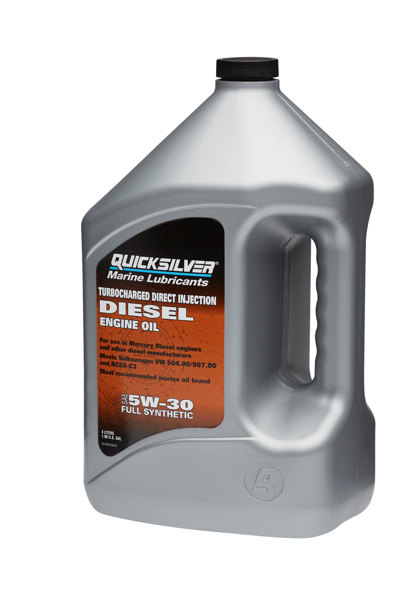 Quicksilver 5W-30 Full Synthetic TDI Diesel Engine Oil - 4 Liter - 8M0069602