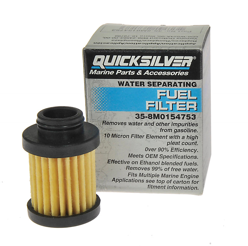 Quicksilver 8M0154753 In-Line Water Separating Fuel Filter - Yamaha & Sierra - 8M0154753