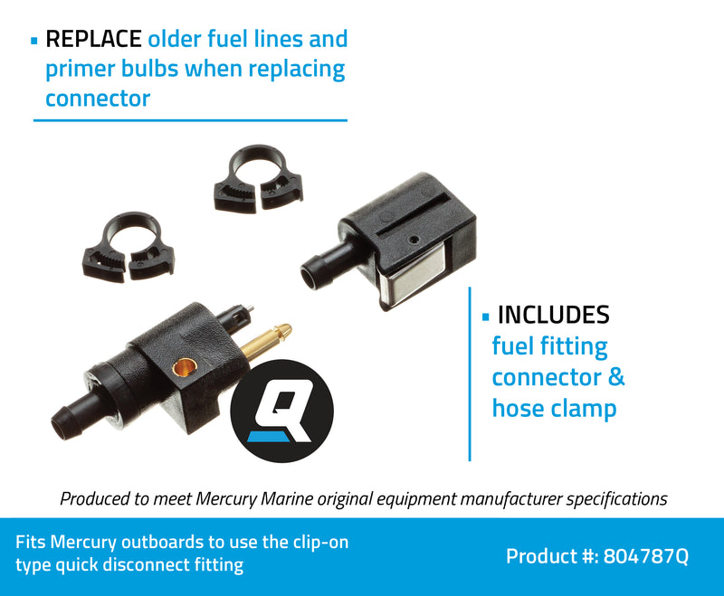 Quicksilver 804787Q Quick Disconnect Fuel Line Connector Kit - 804787Q