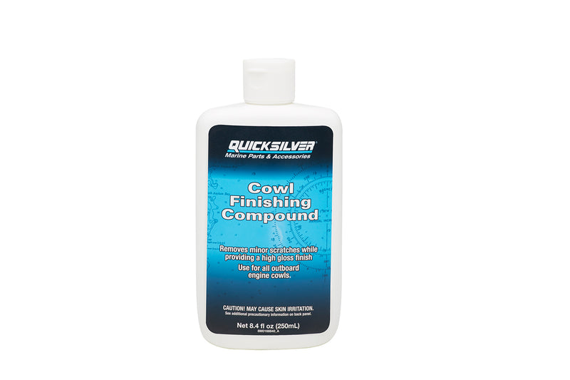 Quicksilver 8M0168837 High-Gloss Cowl Finishing Compound, Fine Grit, 8.4 oz Bottle - 8M0168837