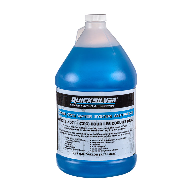 Quicksilver 8M0073198 Water System Anti-Freeze – Burst Protection -100F Degrees – 1 Gallon - 8M0073198