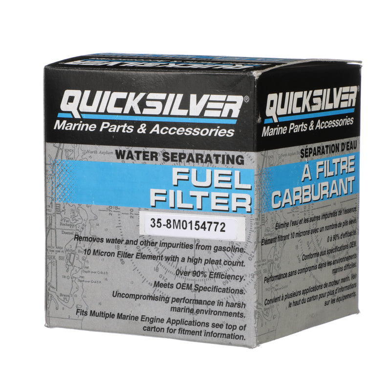 Quicksilver 8M0154772 Water Separating Fuel Filter - Johnson, Evinrude, Volvo, Sierra - 8M0154772