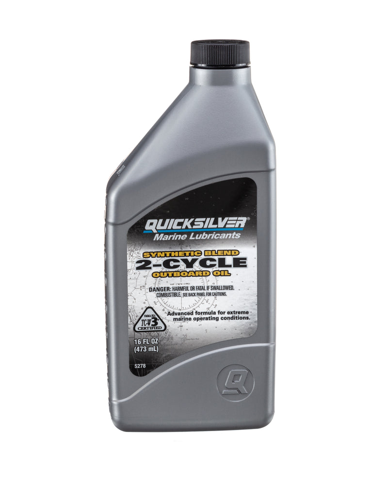 Quicksilver 858030Q01 Premium Plus TC-W3 2-Cycle Outboard Oil - Synthetic Blend -16 Ounce bottle - 858030Q01