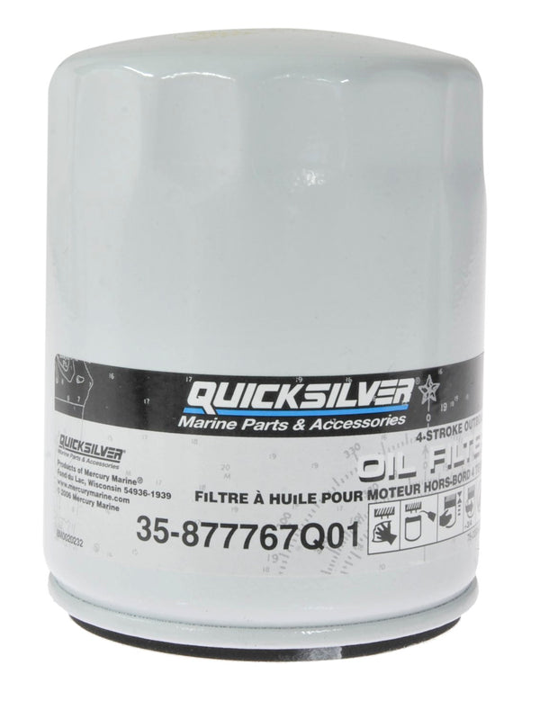 Quicksilver 877767Q01 Oil Filter - Verado in-Line 4-Cylinder 135 HP Through 200 HP Outboards - 877767Q01