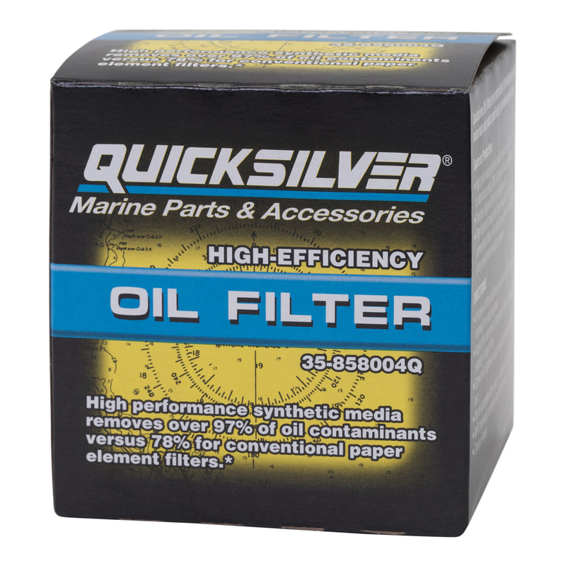 Quicksilver 858004Q High Performance Oil Filter - MerCruiser Stern Drive and Inboards Engines - 858004Q