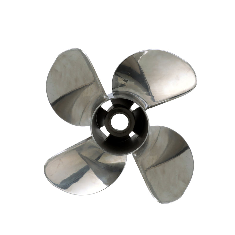 Quicksilver 8M0103529 Q4 14.6" diameter X 19" pitch, 4-Blade Stainless Steel Propeller, Left Hand Rotation, 90 CT, 350 HP - 8M0103529