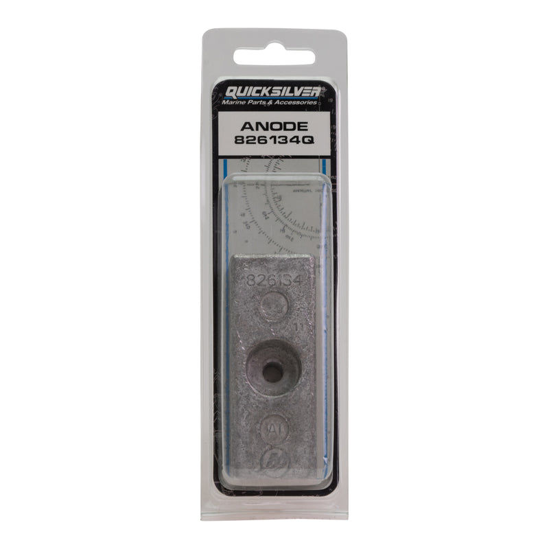 Quicksilver 826134Q Side Pocket Aluminum Anode - Mercury Mariner and Force Outboards - 826134Q