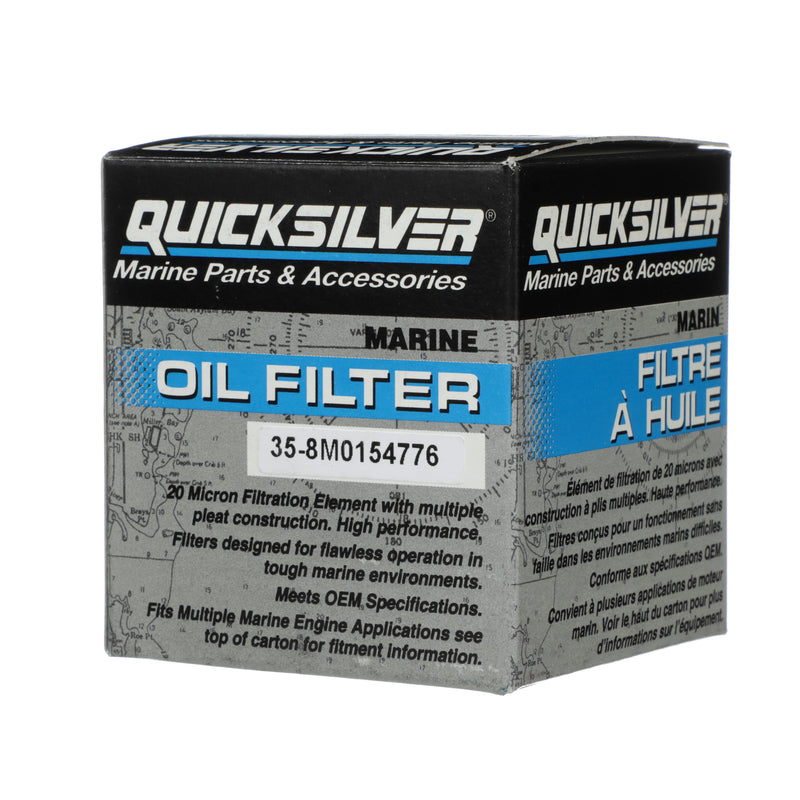 Quicksilver 8M0154776 Oil Filter - Yamaha, Honda, Tohatsu, Mallory, Sierra - 8M0154776