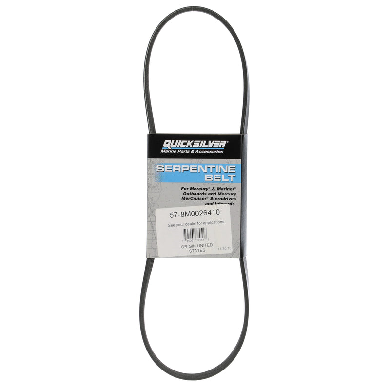 Quicksilver Alternator Belt 8M0026410 - 1.5L OptiMax - For 1.5L, 75 HP through 115 HP Mercury Optimax Outboards - 8M0026410