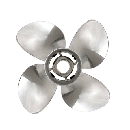 Quicksilver 8M0055559 Q4 14" diameter X 13" pitch, 4-Blade Stainless Steel Propeller, Right Hand Rotation, 40 CT, 125 HP - 8M0055559