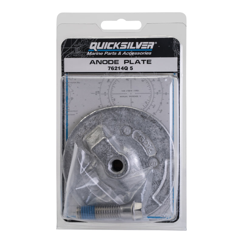 Quicksilver 76214Q5 Aluminum Anode Plate - Mercury Mariner Force and MerCruiser Anti-ventilation Plate - 76214Q5