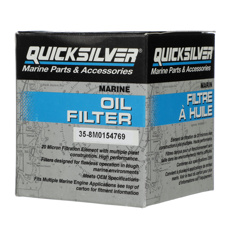 Quicksilver 8M0154769 Oil Filter - Yamaha, Sierra, Mallory - 8M0154769