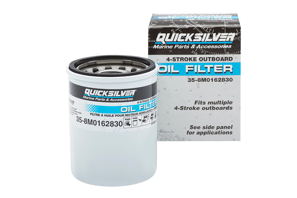 Quicksilver 8M0162830 Oil Filter - Mercury and Mariner 4-Stroke Outboards 25 HP Through 115 HP - 8M0162830