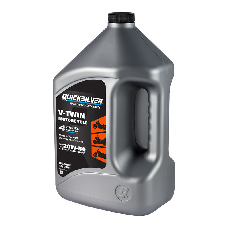 Quicksilver 20W-50 Synthetic Motorcycle Oil - 1 Gallon - 8M0175745