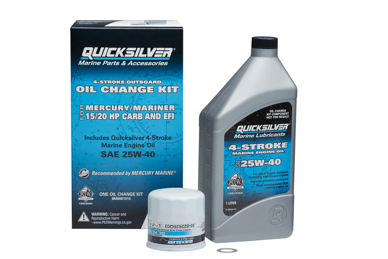 Quicksilver 8M0081910 Oil Change Kit - 15-20 HP Engines - 8M0081910