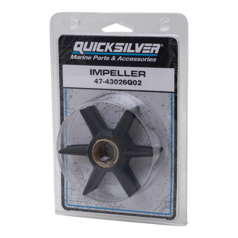 Quicksilver 43026Q02 Water Pump Impeller, Mercury Optimax and 4-Stroke Outboards, 75-115 HP - 43026Q02