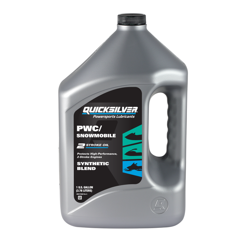 Quicksilver 8M0175743 2-Stroke PWC/Snowmobile Engine Oil – Premium Synthetic Blend – 1 Gallon - 8M0175743