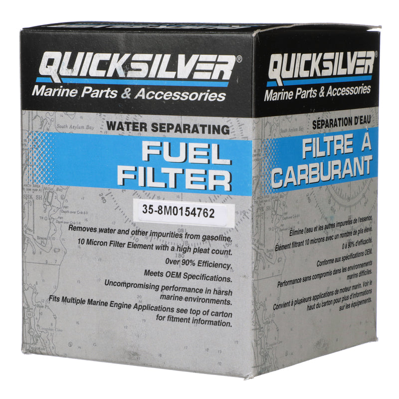 Quicksilver 8M0154762 Water Separating Fuel Filter - Johnson, Evinrude, OMC, Sierra - 8M0154762