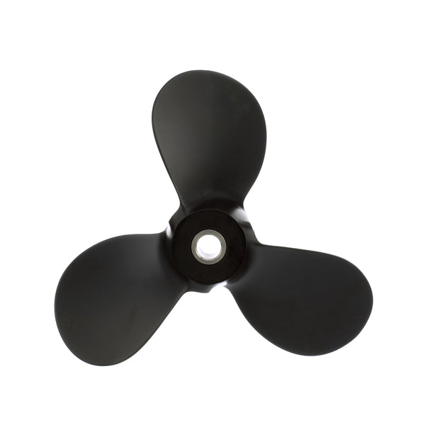 Quicksilver QA3152R Black Diamond 3-Blade Aluminum Propeller - 9.25" diameter x 11" pitch, Right Hand Rotation, 7.5 HP - 28 HP Various Makes/Models w/Pin Drive, Black Finish - QA3152R