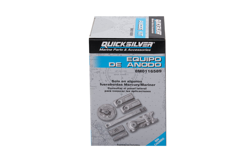 Quicksilver Transom and Gearcase Aluminum Anode Kit 8M0116589 - 8M0116589
