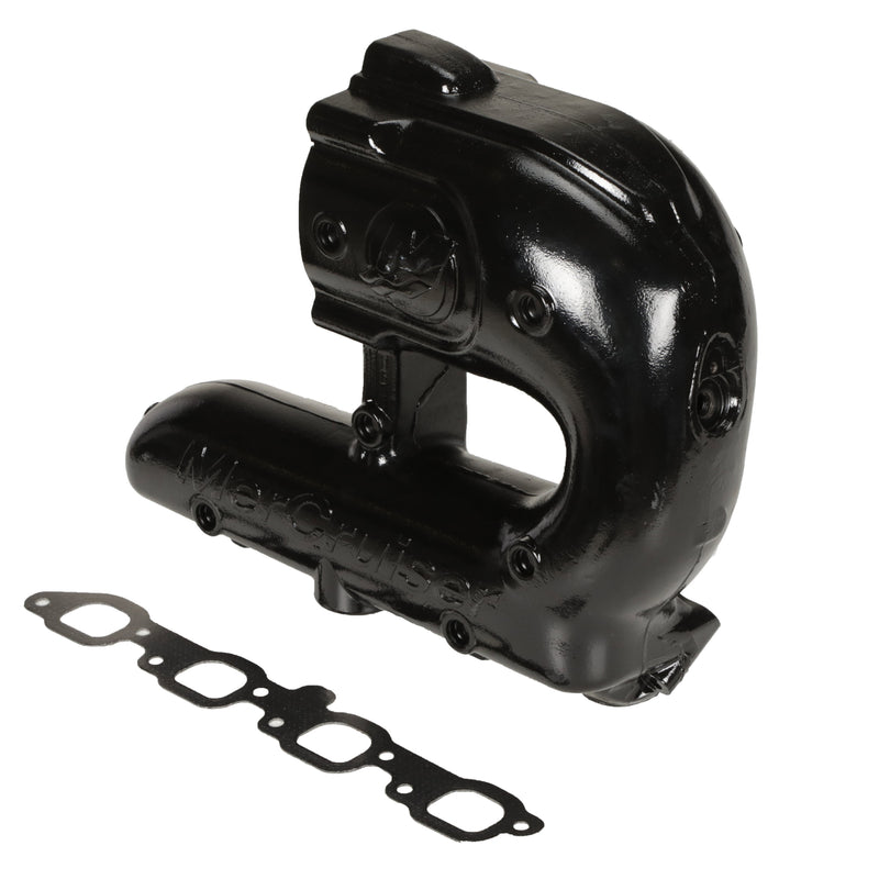 Quicksilver Exhaust Manifold 8M0104213 - Starboard Side - EC - Single Catalyst - For Starboard Side Only on MerCruiser 8.2L Magnum EC Stern Drive Engines and 8.2L EC Inboard Engines - 8M0104213