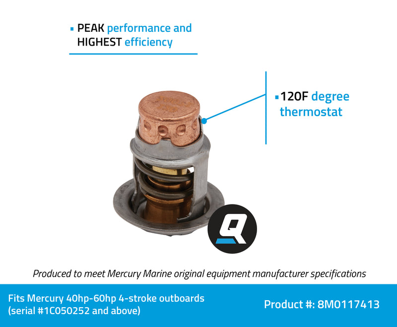 Quicksilver Replacement Thermostat 8M0117413 - 8M0117413