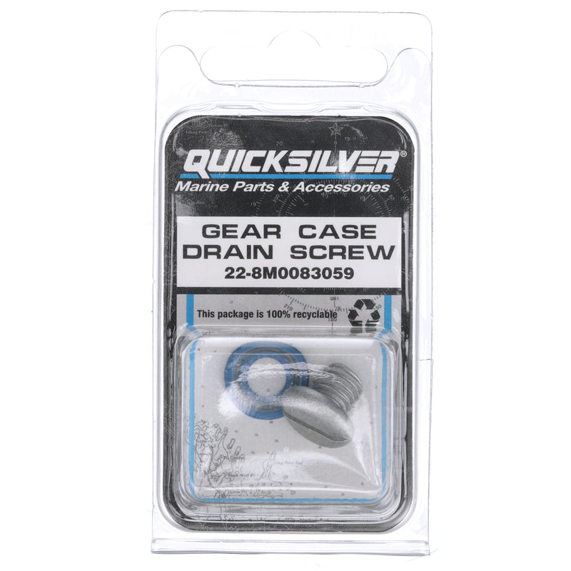 Quicksilver 8M0083059 Lower Unit Gear Lube Drain and Fill Hole Screw And Seal - Non-Magnetic - 8M0083059