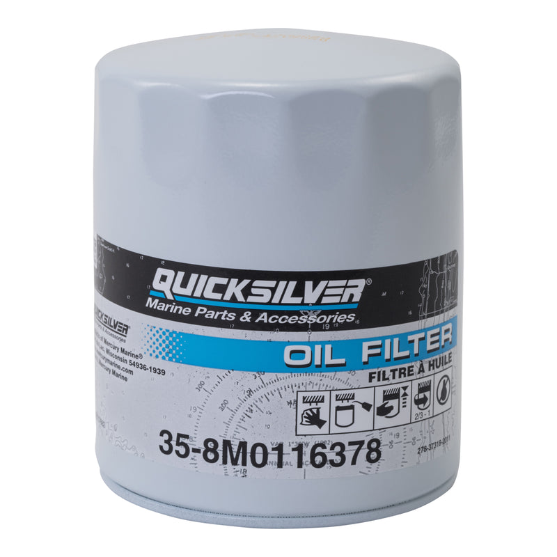 Quicksilver 8M0116378 Oil Filter - MerCruiser Stern Drive and Inboard Engines by Ford Motor Company - 8M0116378
