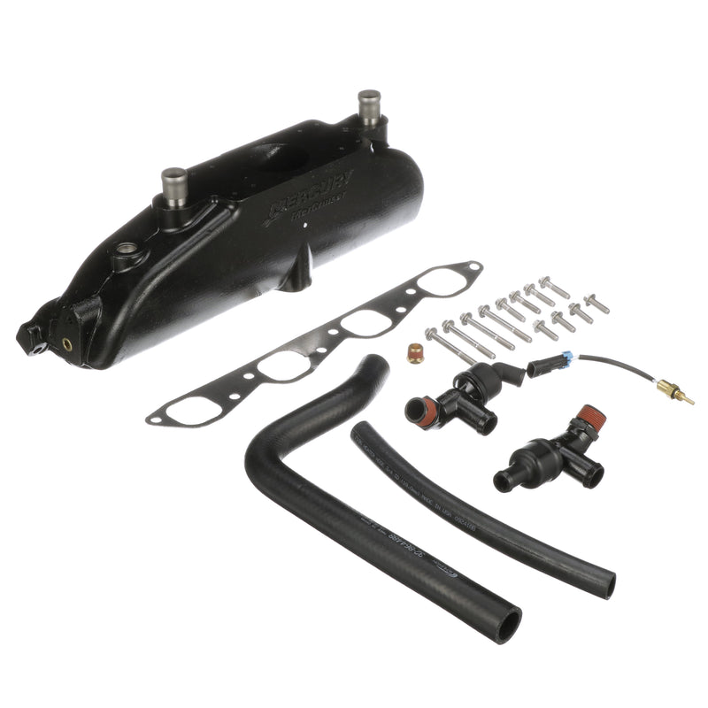 Quicksilver Exhaust Manifold Conversion Kit 866178A02 - For Use on 496 Magnum and 8.1S MerCruiser Stern Drive and Inboard Engines - 866178A02