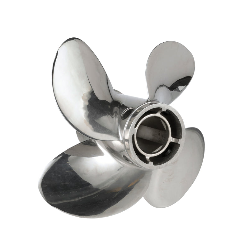 Quicksilver 8M0055562 Q4 12.7" diameter X 19" pitch, 4-Blade Stainless Steel Propeller, Right Hand Rotation, 60 CT, 125 HP - 8M0055562