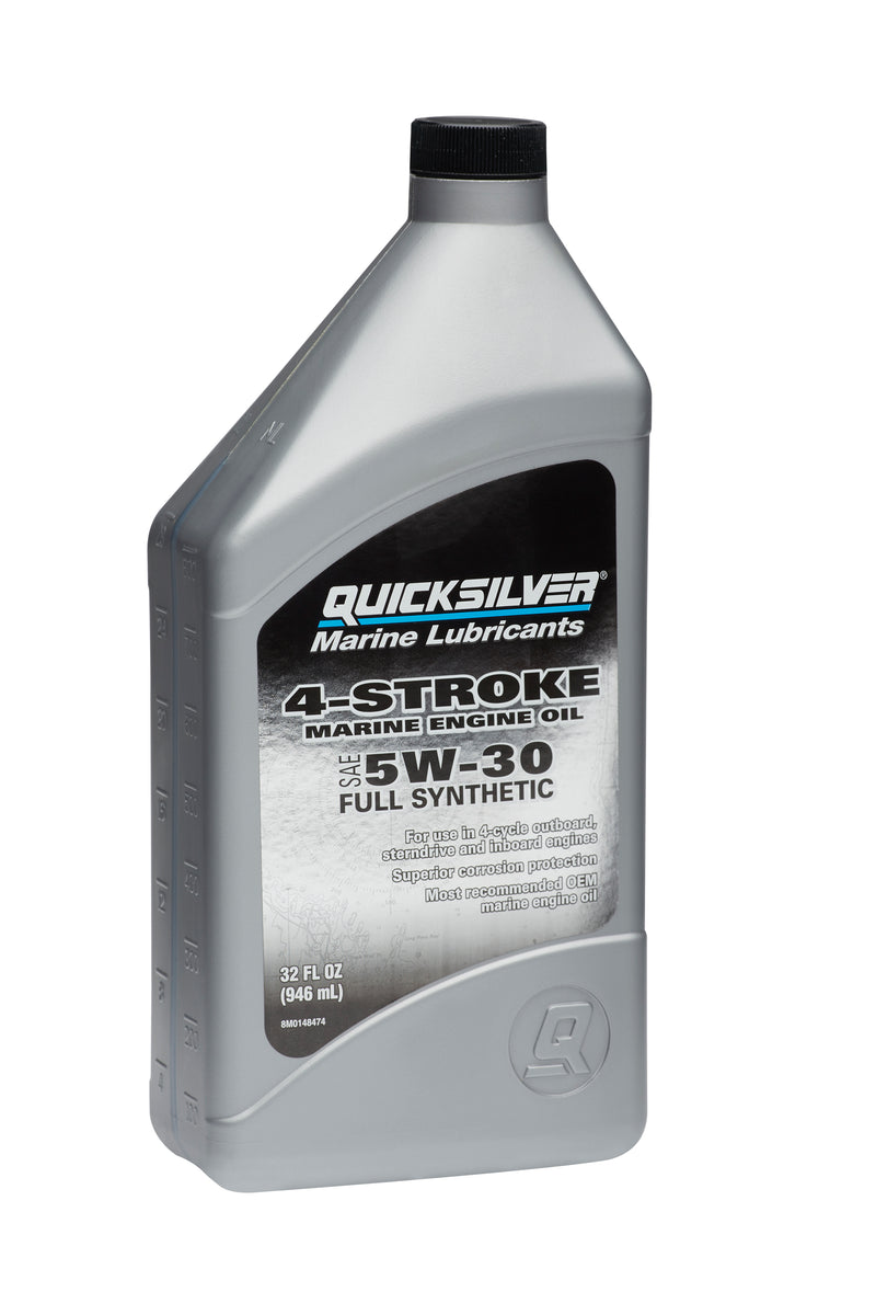 Quicksilver 5W-30 Full Synthetic Marine Engine Oil - 1 Quart - 8M0148474