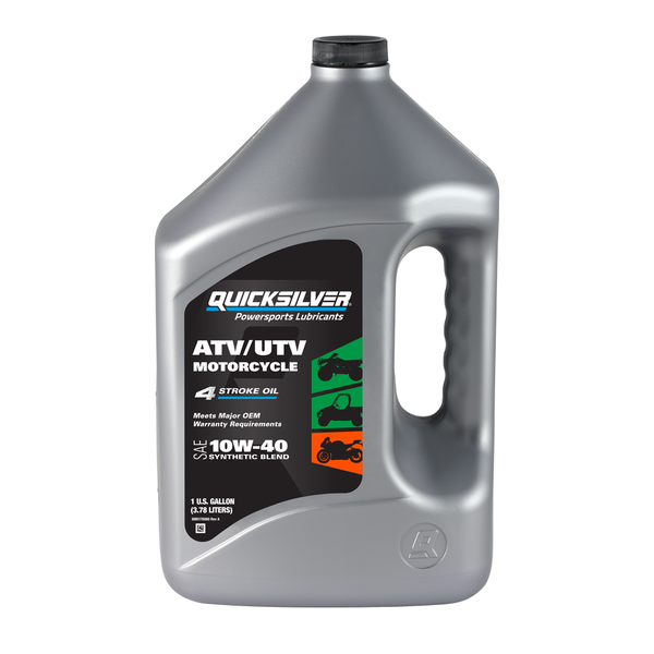 Quicksilver 10W-40 Synthetic Blend ATV/UTV/Motorcycle Oil – 1 Gallon - 8M0175744