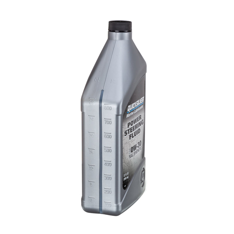 Quicksilver 858077Q01 Power Steering Fluid SAE 0W-30 – Full Synthetic – 32oz Bottle - 858077Q01