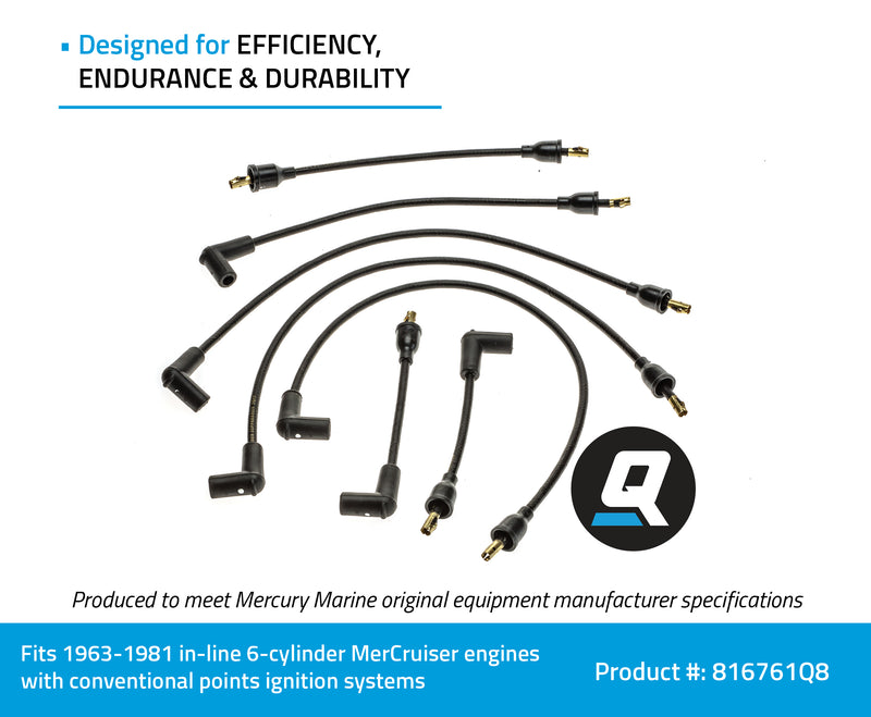 Quicksilver 816761Q8 Spark Plug Wire Kit - 816761Q8